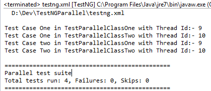 classes execution parallel
